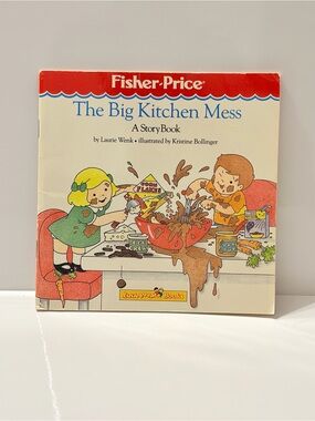 Vintage Fisher-Price Little People Books “The Big Kitchen Mess” Toddler Baby Kid